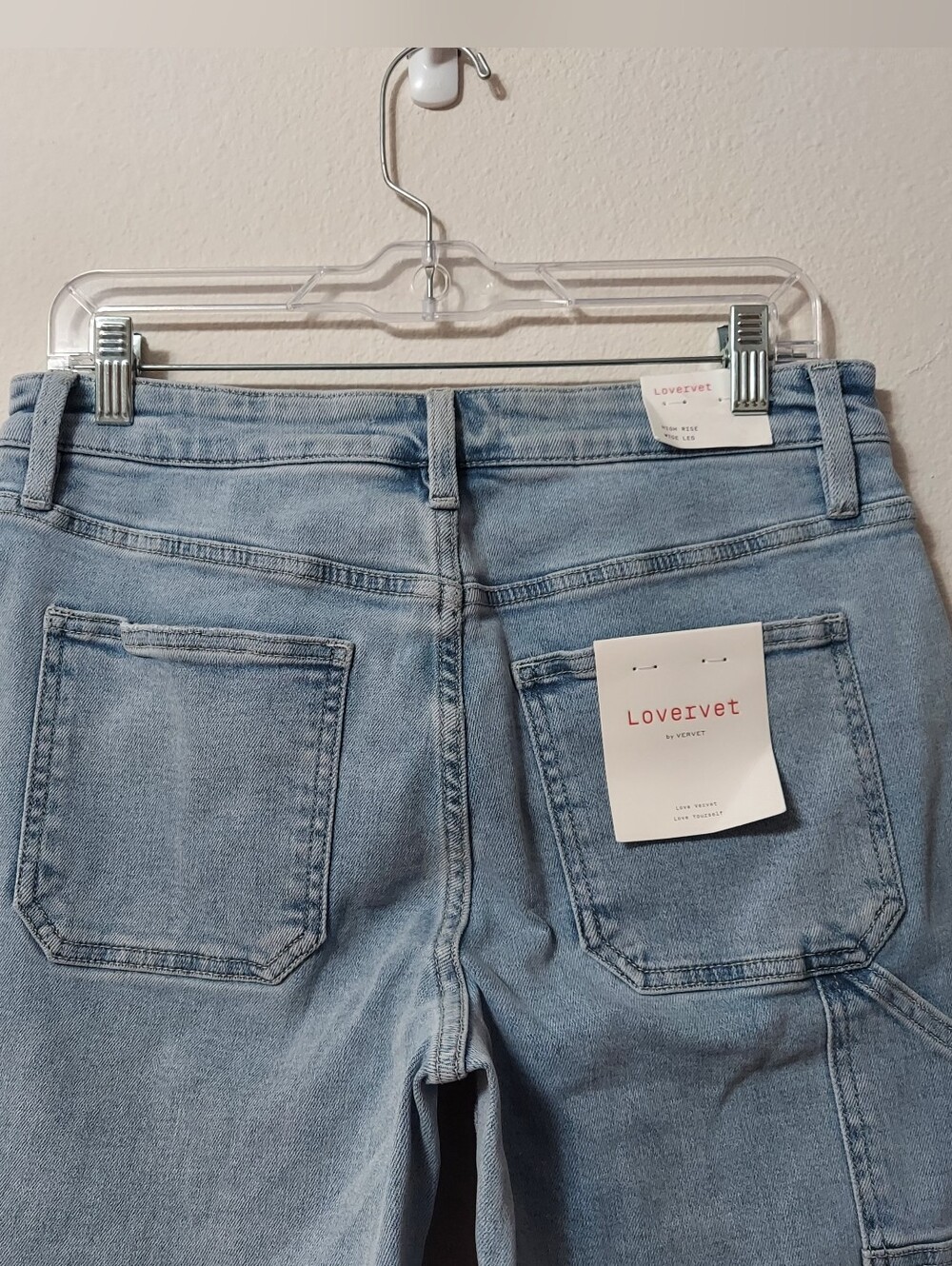 NWT Lovervet By Vervet Stellar High Rise Cuffed Carpenter Jeans Size 30/11 - Picture 7 of 13
